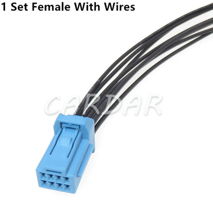 8 Pin Blue Car Unsealed Connector Automobile Male Female Plastic Housing Wire Socket 6098-6522