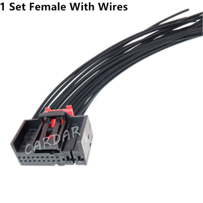 20 Pin Automobile Glass Lifting Electric Wire Hybrid Connector Car Male Female Docking Unsealed Socket For VW Audi