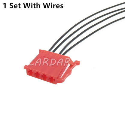 Conector de enchufe de cable para coche de 4 pines y 2,8 mm, carcasa roja con pines, accesorios de modificación de automóvil
