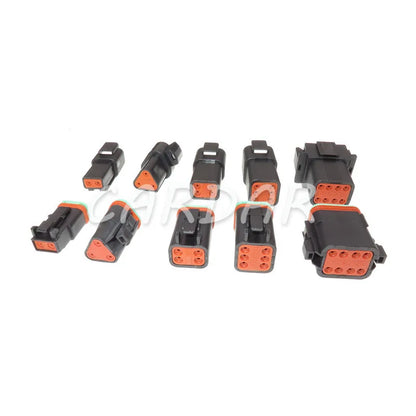 Deutsch DT Black Connector Waterproof Electrical Plug DT06/DT04 2/3/4/6/8 Pin Engine/Gearbox For Car Bus Motor Truck