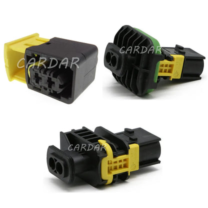 2 Pin 1-1418483-1 1-1703839-1 1-1703841-1 3.5mm Automotive Connector Waterproof Socket Plug With Rubber Seal And Terminal