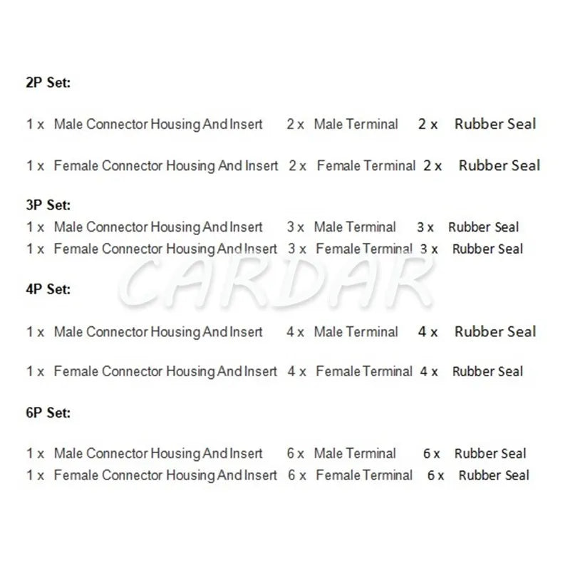 2/3/4/6 Pin HM And MT Series (Sumitomo 090 Connector) Electrical Wire Connector With Terminals And Seals