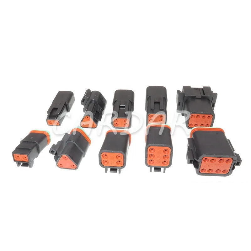Deutsch DT Black Connector Waterproof Electrical Plug DT06/DT04 2/3/4/6/8 Pin Engine/Gearbox For Car Bus Motor Truck