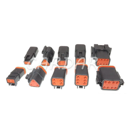 Deutsch DT Black Connector Waterproof Electrical Plug DT06/DT04 2/3/4/6/8 Pin Engine/Gearbox For Car Bus Motor Truck