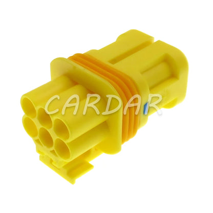 6 Pin 1.5 Series Yellow Auto Waterproof Connector Cable Socket With Terminal And Rubber Seals 18651000001