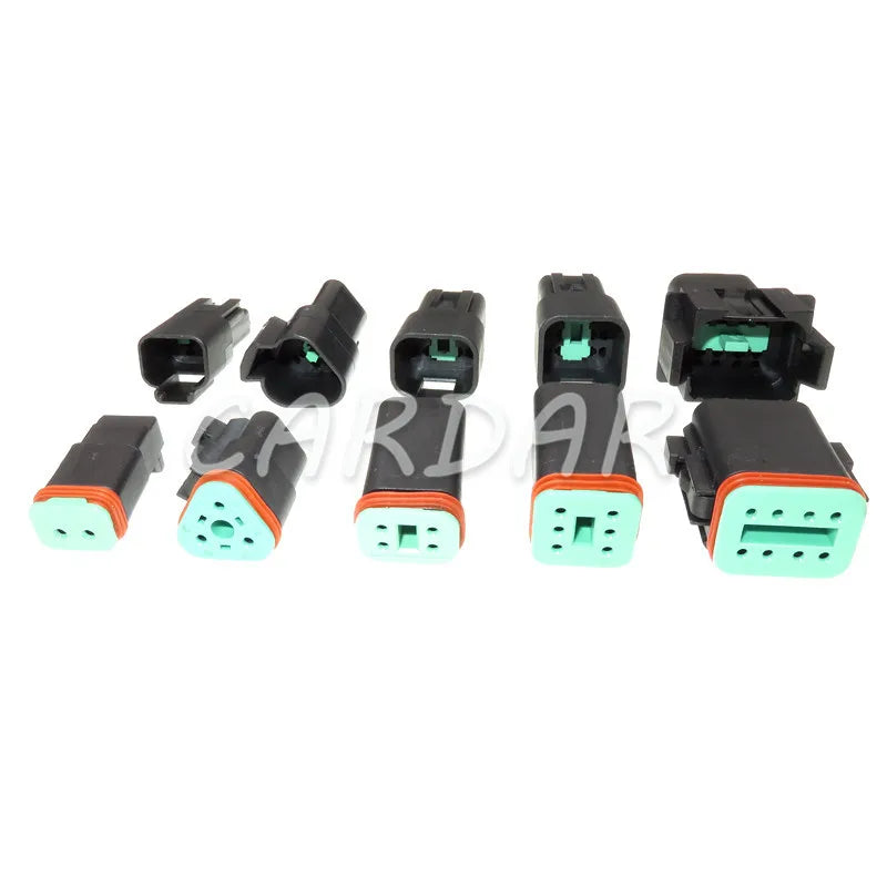 Deutsch DT Black Connector Waterproof Electrical Plug DT06/DT04 2/3/4/6/8 Pin Engine/Gearbox For Car Bus Motor Truck