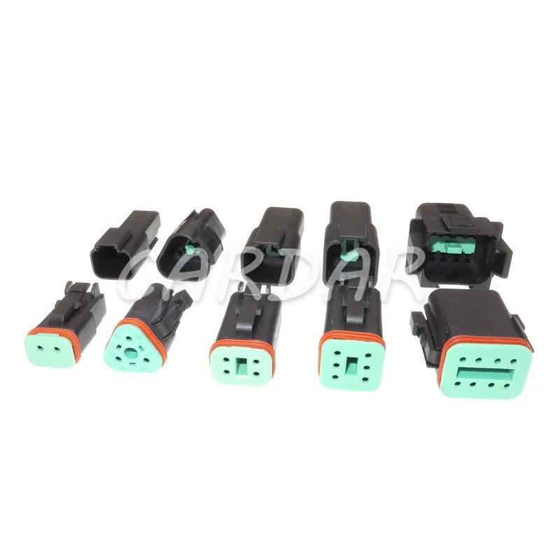 Deutsch DT Black Connector Waterproof Electrical Plug DT06/DT04 2/3/4/6/8 Pin Engine/Gearbox For Car Bus Motor Truck