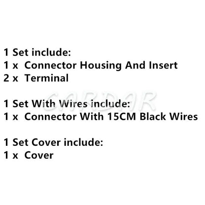 2 Pin 2.8mm Automotive Plug Wiring Harness Electrical Connector Car Modification Socket