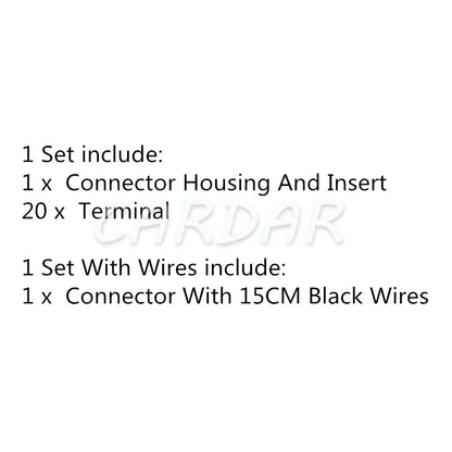 20 Pin Electrical Modified Extension Wire Connector Cord Power Cable Socket