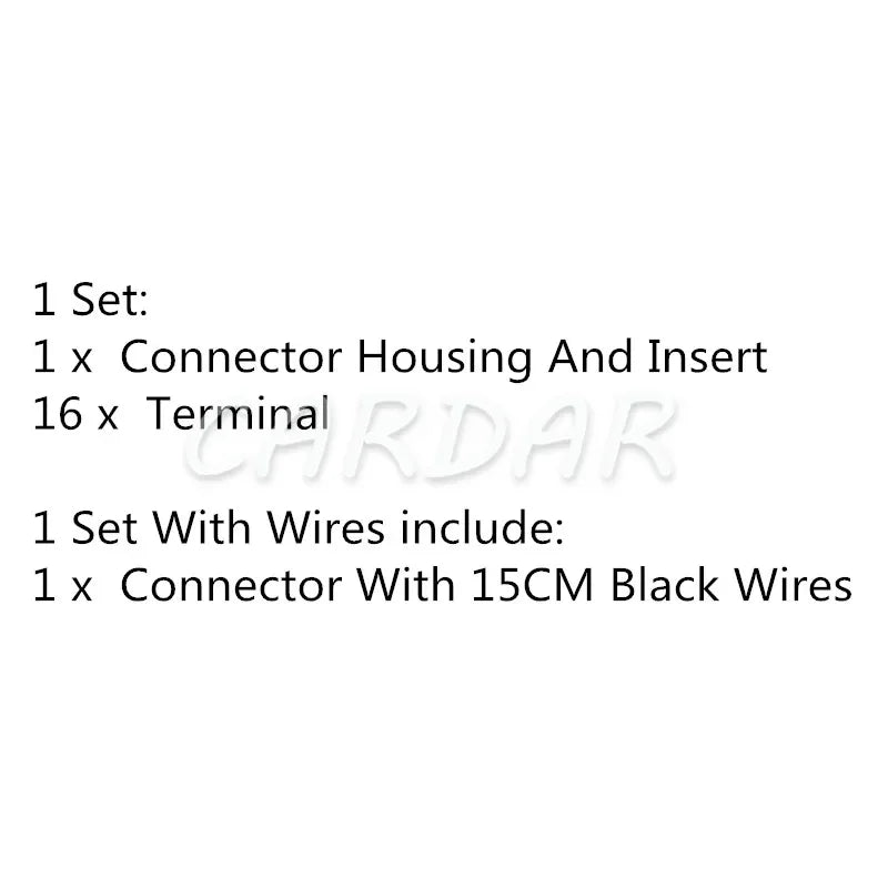 16 Pin Auto Cable Harness Connector Automobile Unsealed Plug With Terminal 1318386-2 Car Unsealed Wire Socket