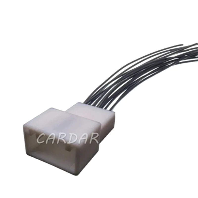 14 Pin White Connector Miniature Auto Male Female Docking Wiring Socket Car Electric Cable Harness Composite Plug