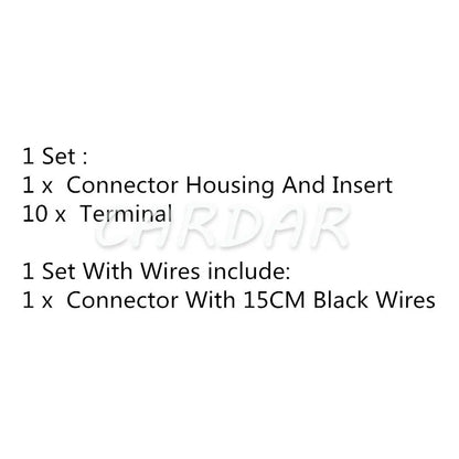 10 Pin 98174-1004 Automotive Blower Resistor Plug Car Air Conditioner Cable Socket For Peugeot