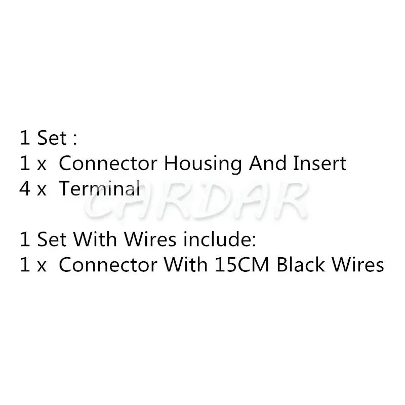 4 Pin Automotive Electrical Plug Harness Wire Plastic Connector Sockets With Pins