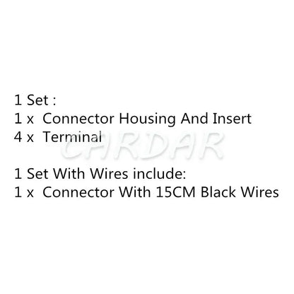 4 Pin Automotive Electrical Plug Harness Wire Plastic Connector Sockets With Pins