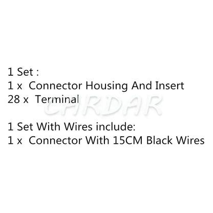 28 Pin Auto Wiring Terminal Composite Sockets Blue Car Connector Automobile Accessories