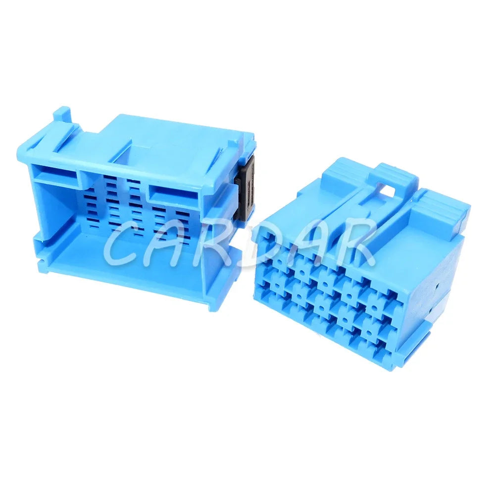 18 Pin Blue Car Wire Harness Plastic Housing Socket Auto Adapter Male Female Unsealed Connector 1-967629-5 1-967624-5