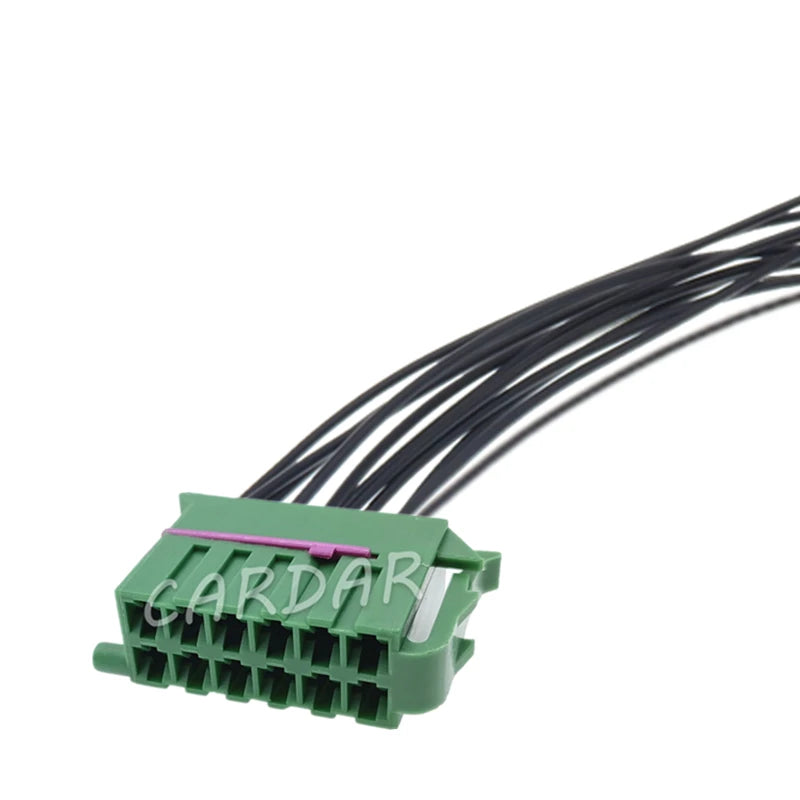 12 Pin 3.5 Series Green Wire Sockets Automotive Wiring Terminal Plug Pins Connector