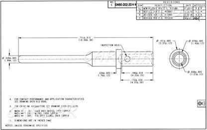 Deutsch DTM 0462-201-20141 0460-202-20141 0460-202-2031 0462-201-2031 Stainless Steel Solid Terminal Gold Plated 20AWG
