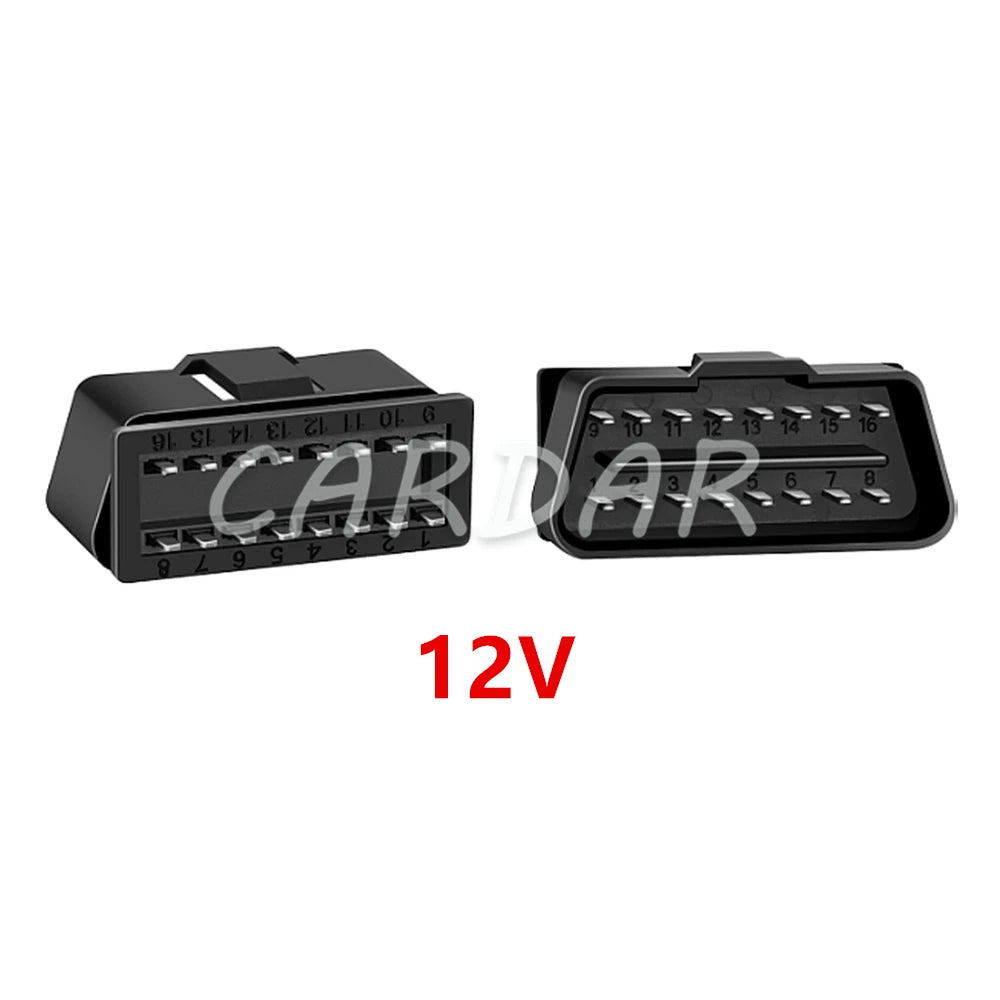 16 Pin 12V 24V Car OBD2 Connector 16pin Male Plugs OBD II Diagnostic-tool Cable Connector