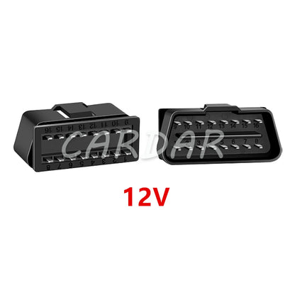 16 Pin 12V 24V Car OBD2 Connector 16pin Male Plugs OBD II Diagnostic-tool Cable Connector