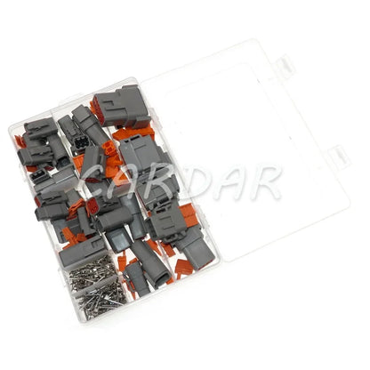 DTM Waterproof Wire Connector Kit DTM06-2/3/4/6/8/12S DTM04-2/3/4/6/8/12P Automotive Sealed Plug With Terminals