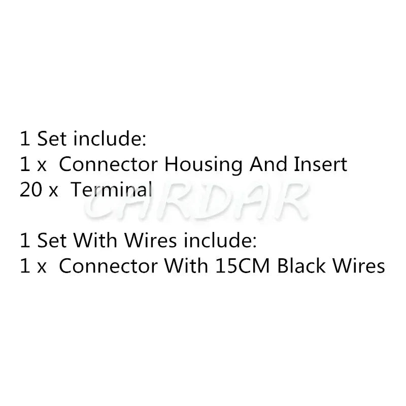 20 Pin 6098-1626 Automotive Connector Electric Auto Plug Cable Socket