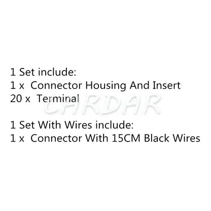 20 Pin 6098-1626 Automotive Connector Electric Auto Plug Cable Socket