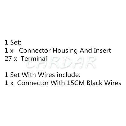 27 Pin Car Body Computer Module Cable Harness Socket 2098067-5 Pink Auto BCM Composite Connector