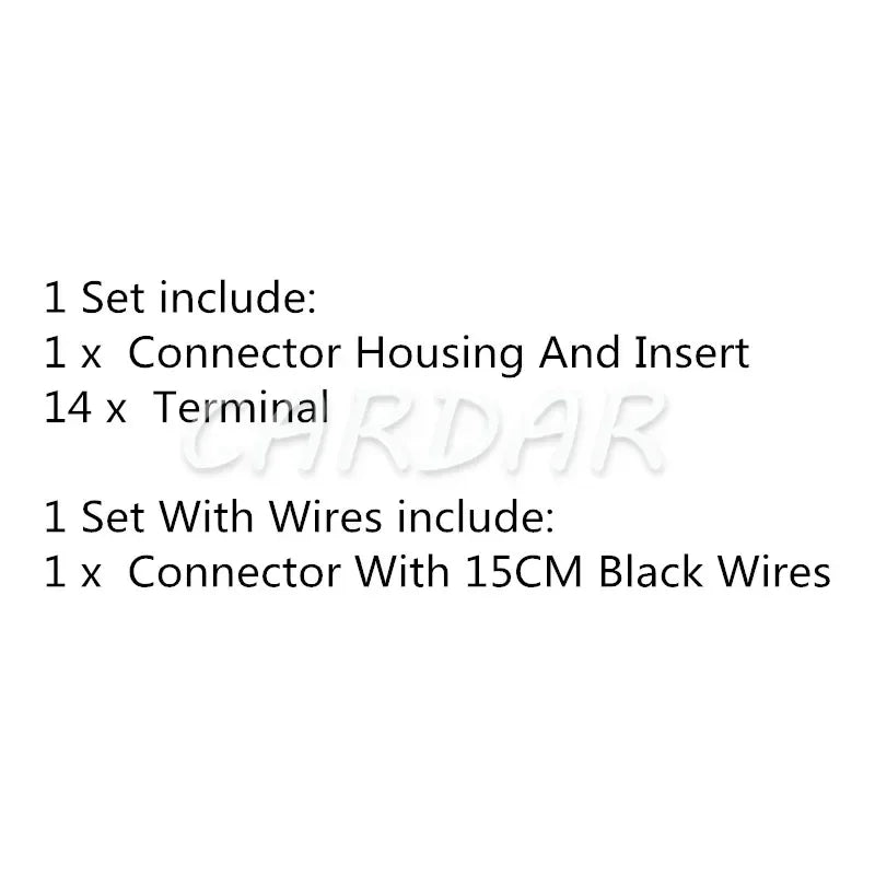 14 Pin 368451-1 Automotive Socket Car Wire Cable Harness Connector 2.2 6.3 Series Auto Modification Plug Parts