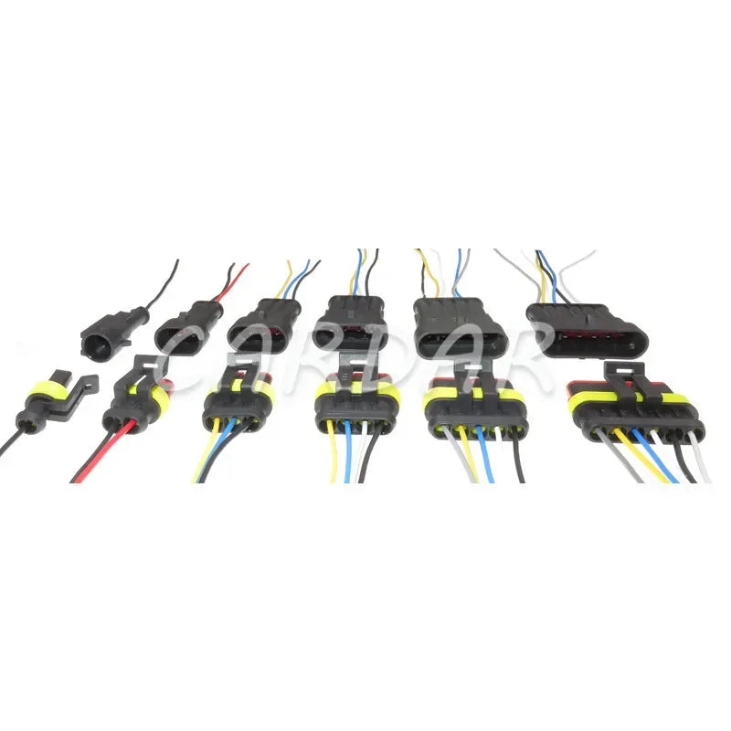 Superseal 1.5 Kit AMP Tyco 1/2/3/4/5/6 Pin Waterproof Electrical Wire Connector Waterproof With Wire Harness
