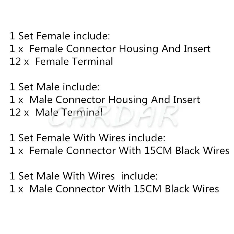 12 Pin 7122-1210 7123-1210 Automotive Connector Wiring Electrical Socket With Terminals