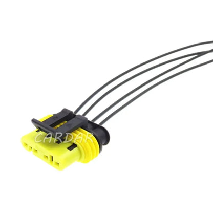 4 Pin 1.5 Series Yellow Auto Plastic Housing Wiring Socket Waterproof Connector Auto Accessories