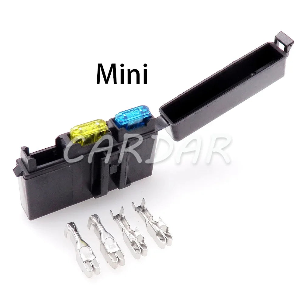 2 Way Mini Blade Type Fuse Holder Small In-line InLine Fuse Holders With Crimp Terminal