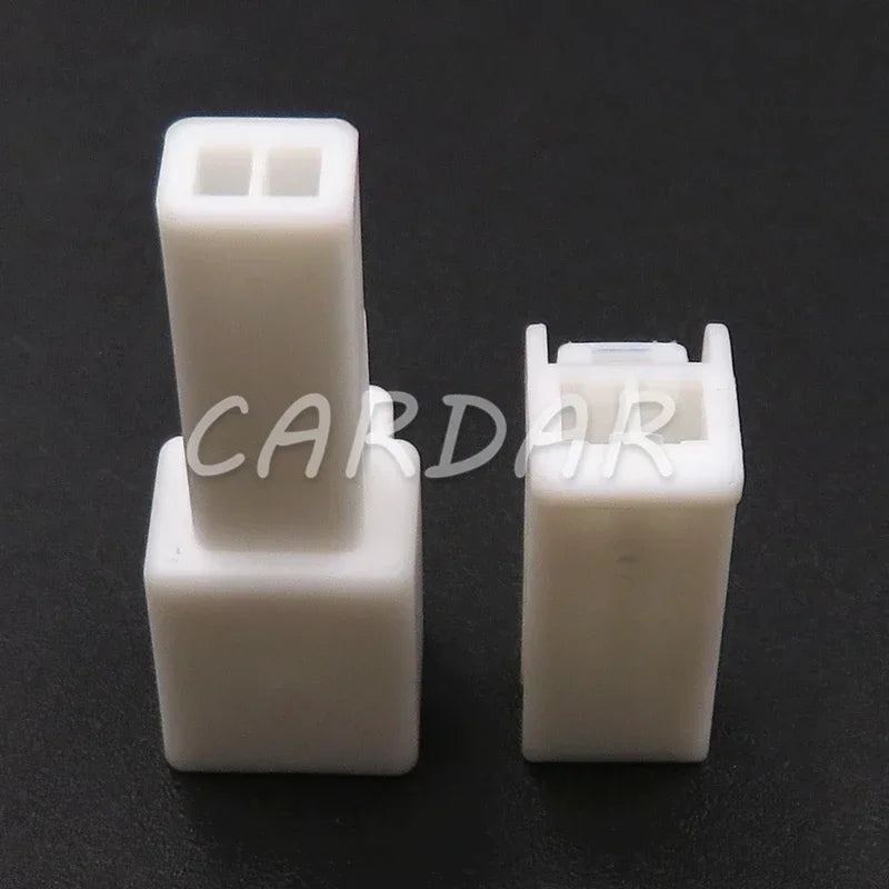 2 Pin 1.2 Seires White Automobile Wiring Plastic Male Plug Female Socket Unsealed Connector With Terminal