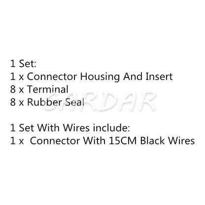 8 Pin 4-1437710-6 Auto Waterproof Wiring Cable Connector Car Plug Socket With Terminals And Seals