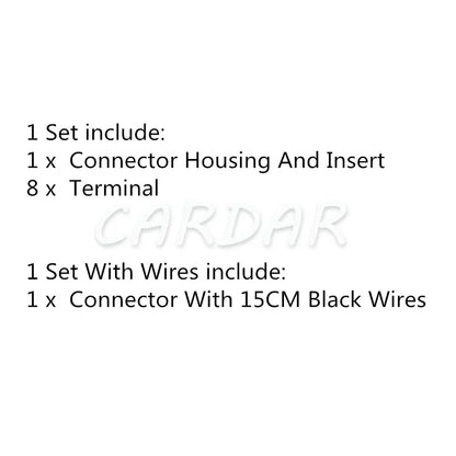 8 Pin 1.2 Series White Automobile Unsealed Socket Car Wiring Connector Auto Modification Plug Accessories