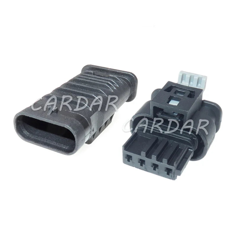 4 Pin 805-122-541 Car Female Socket Auto Exhaust Pipe Electronic Valve Dedicated Wiring Connector with Pins Rubber Seals