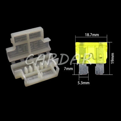 1 Way Auto Standard Middle Fuse Holder Car Middle Fuses Box Automobile Blade Type Fuse Block