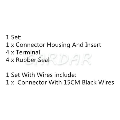4 Pin 10010348 10026005 Waterproof Socket Auto Sensor Cable Harness Connector For Buick Chevrolet