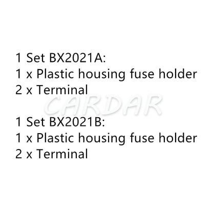 BX2021A BX2021B Medium Auto Insurance Socket Standard Blade Type Fuse Holder with Terminal Middle Fuse Box