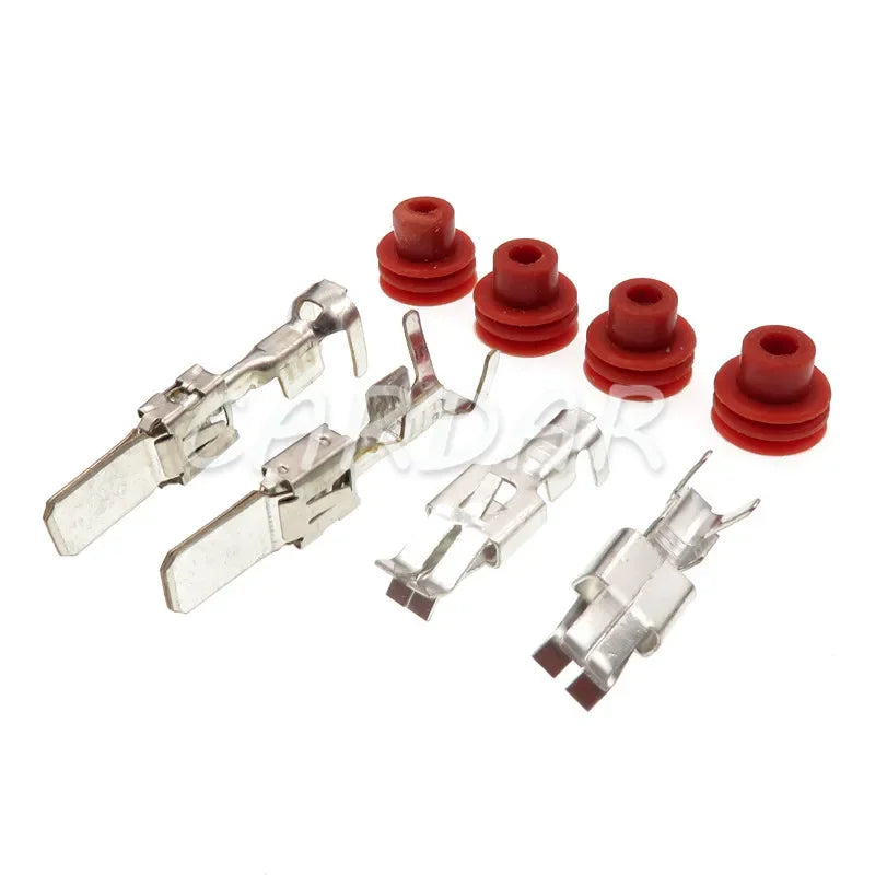 2 Pin 6.3mm Sealed Automotive Waterproof Connectors Plug Fan Socket For VW