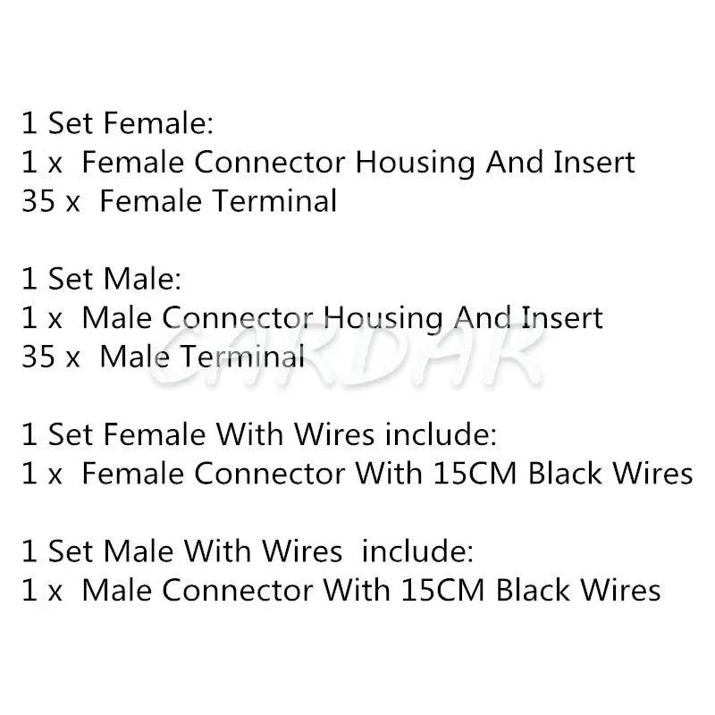 35 Pin 1674558-1 1123338-1 Automotive Connector Electrical Wire Socket With Terminals