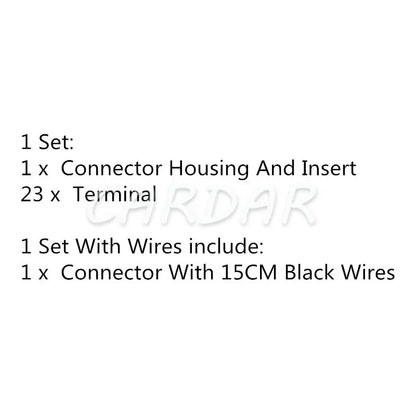 23 Pin Green Auto Computer Central Control Plug Car Plastic Housing Unsealed Electrical Composite Socket 1J0962623B