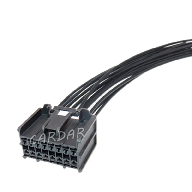 16 Pin 13520382 Black Automobile Wire Harness Plastic Housing Unsealed Socket With Terminal