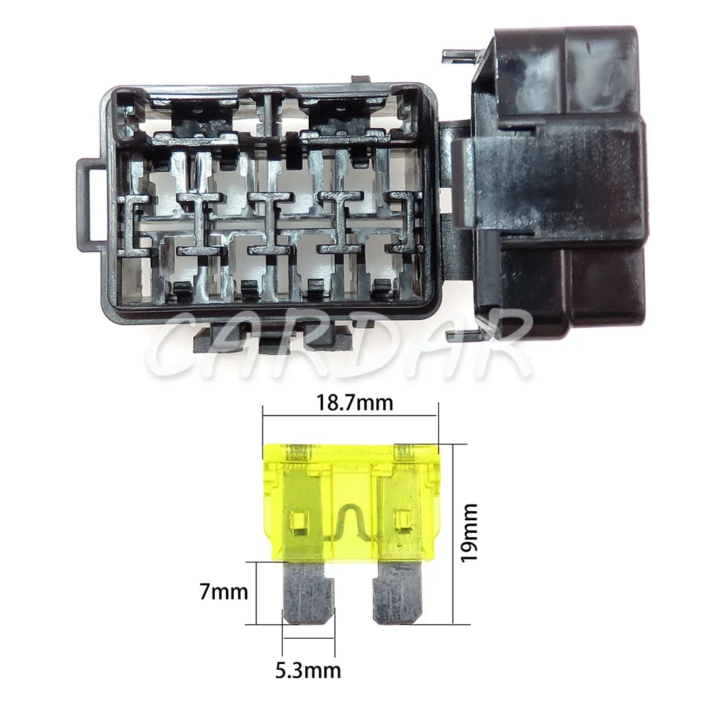 4 Way Black Standard Automotive Circuit Controller Box Medium Relay Fuse Box Assembly Car Insurance Fuse Holder