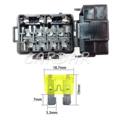 4 Way Black Standard Automotive Circuit Controller Box Medium Relay Fuse Box Assembly Car Insurance Fuse Holder