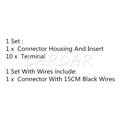 10 Pin 3.5 4.8 Series 357971971C Auto Unsealed Plug Electrical Connector Car Wiring Terminal Socket 928578