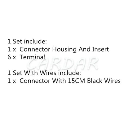 6 Pin 1 Series Auto USB Module Plug Electrical Wiring Harness Unsealed Socket For Ford Cadillac