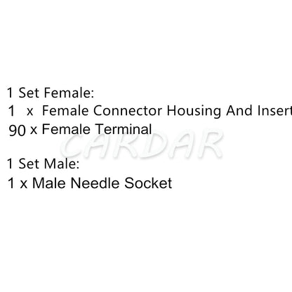 90 Pin ECU Auto Connector 211 PC902S0009 Wiring Socket Automotive Plug 211PC902S0009 211-PC902S0009