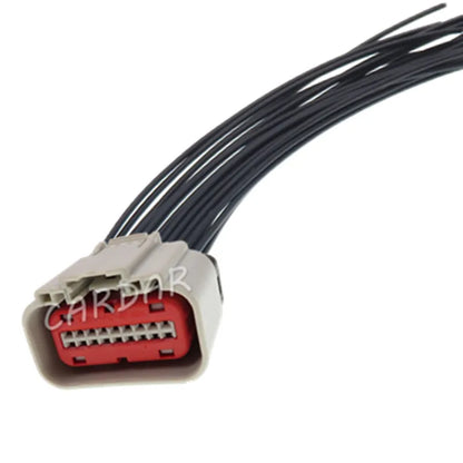 18 Pin 1488533-6 Auto Air Flow Meter Plug Car Radar Cable Connector Gray Wire Socket With Terminals